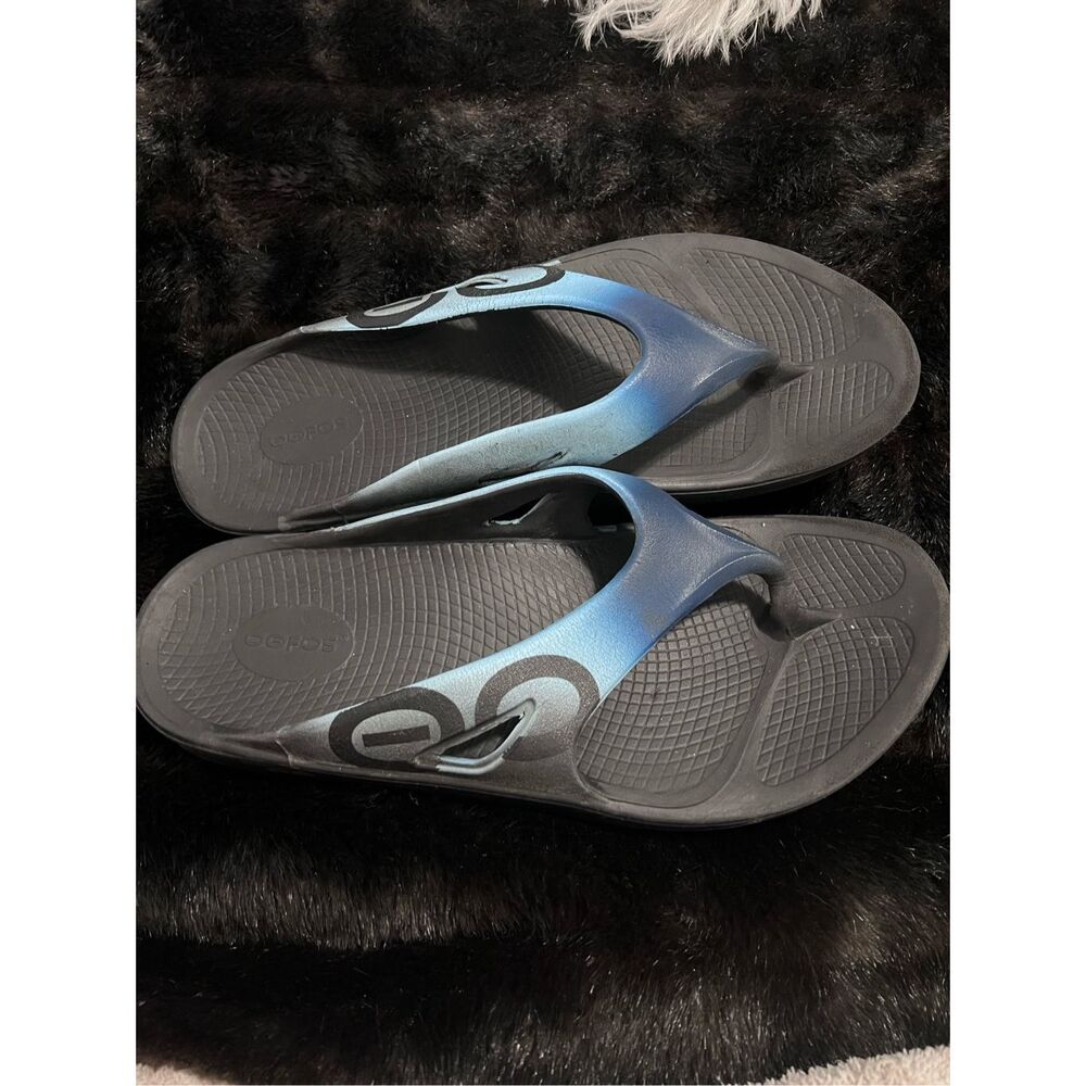 OOFOS OOriginal Thong Flip Flop Sandals Blue Fade Unisex Men’s 13 Women’s 15‎